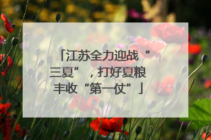 江苏全力迎战“三夏”，打好夏粮丰收“第一仗”